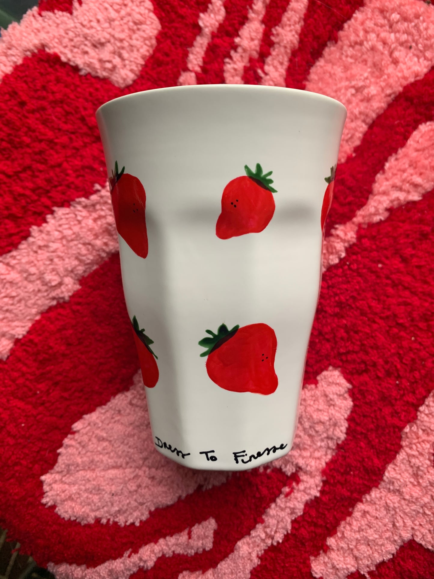 Porcelain FRUITY latte mug - Strawberry