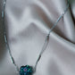 LILOU flower necklace - Turquoise
