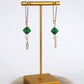 Freshwater pearl ODETTE earrings - Jade green