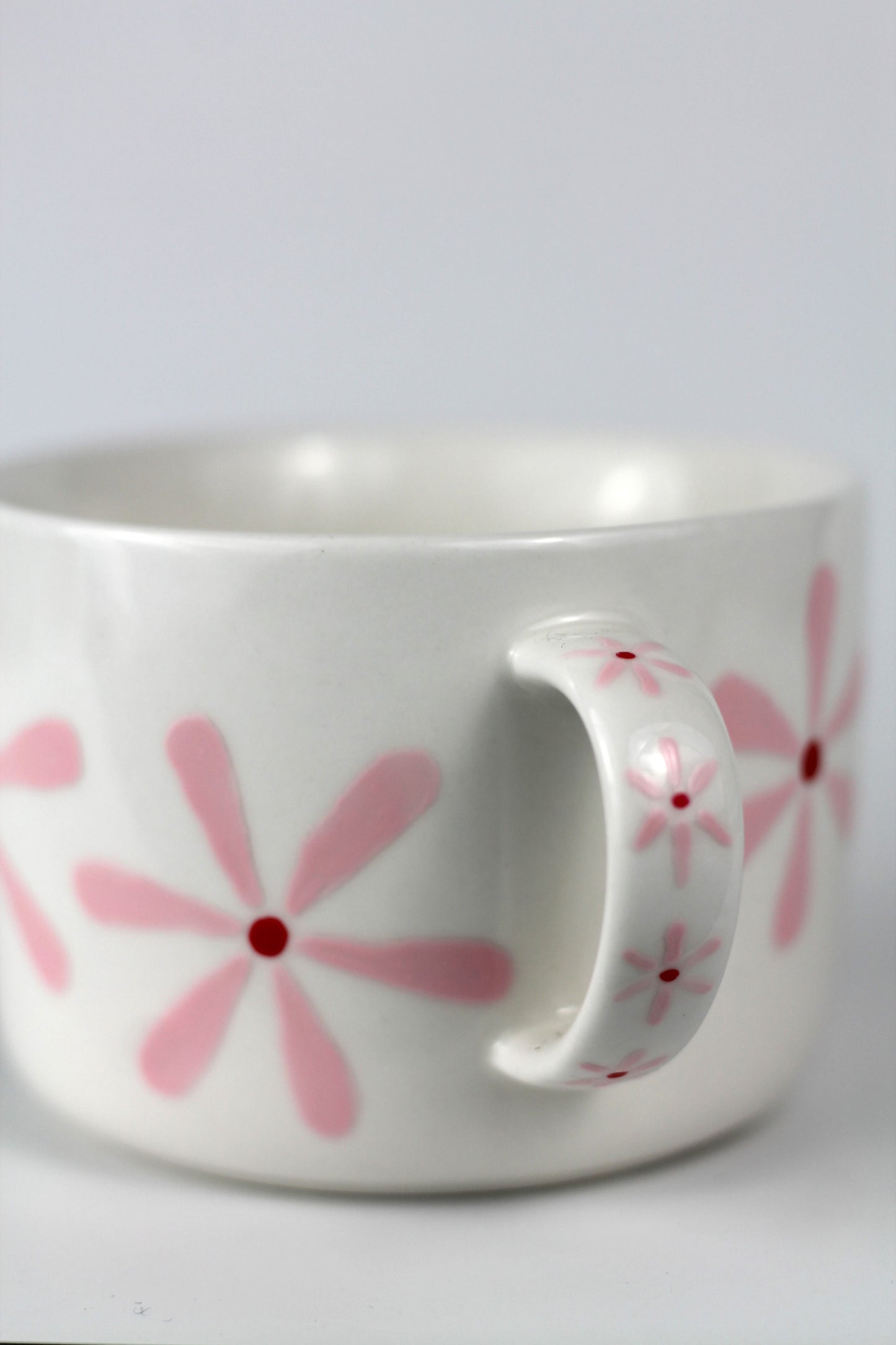 Porcelain FLOWER cappuccino mug - Pink