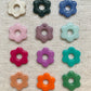 LOUISE flower earrings (charms) - Pastel pink
