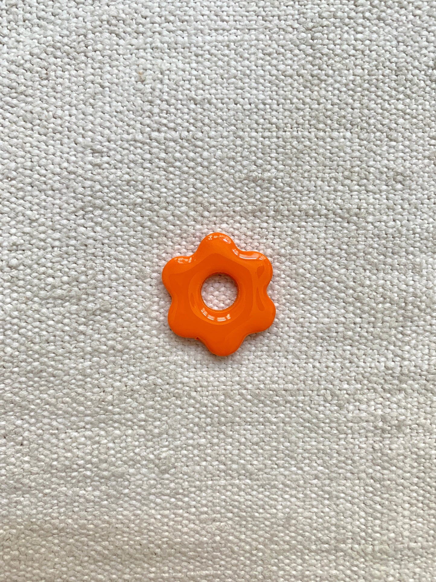 LOUISE flower earrings (charms) - Bright orange